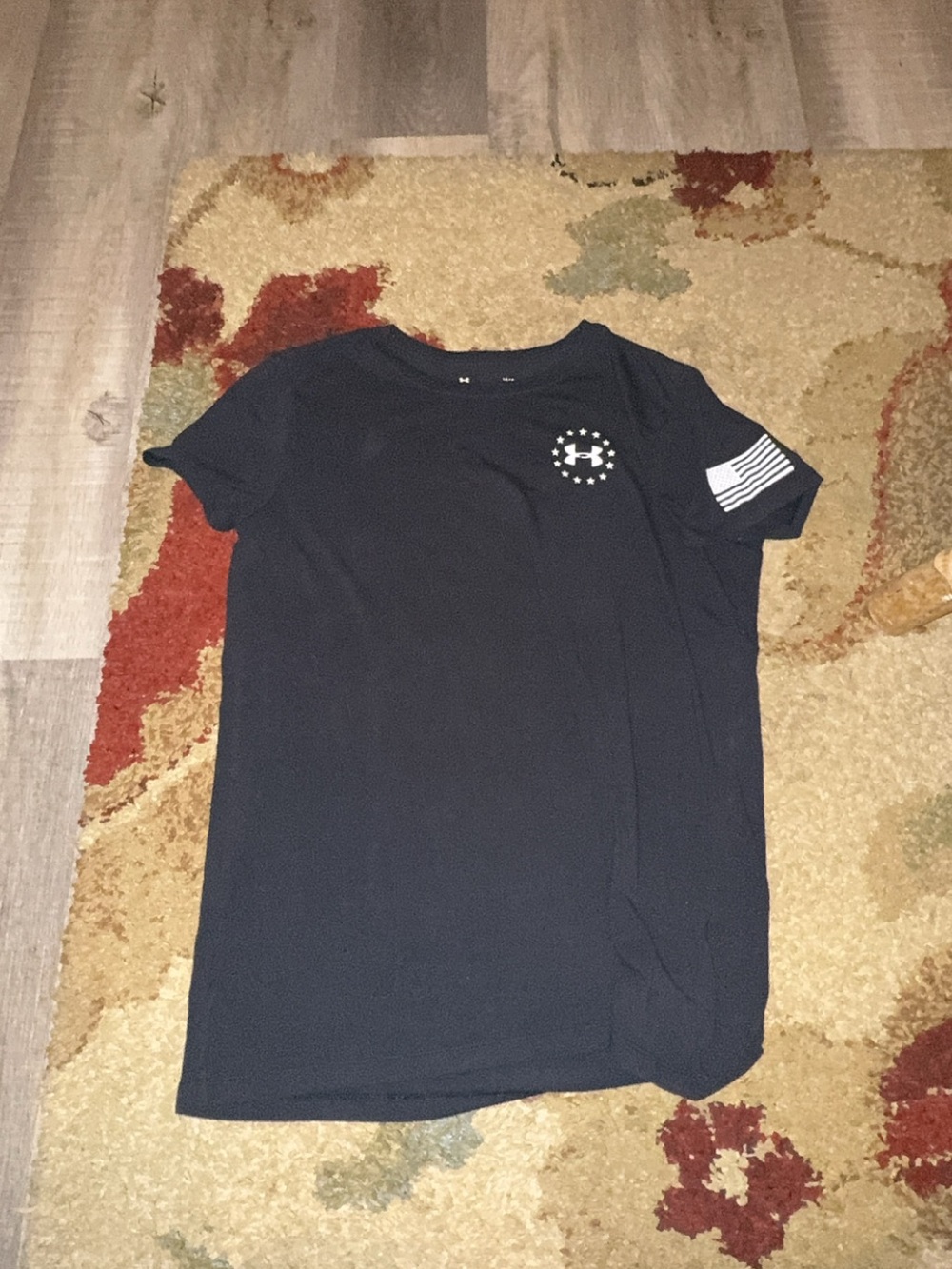 LG Black Under Armour HeatGear Tee with White Logo